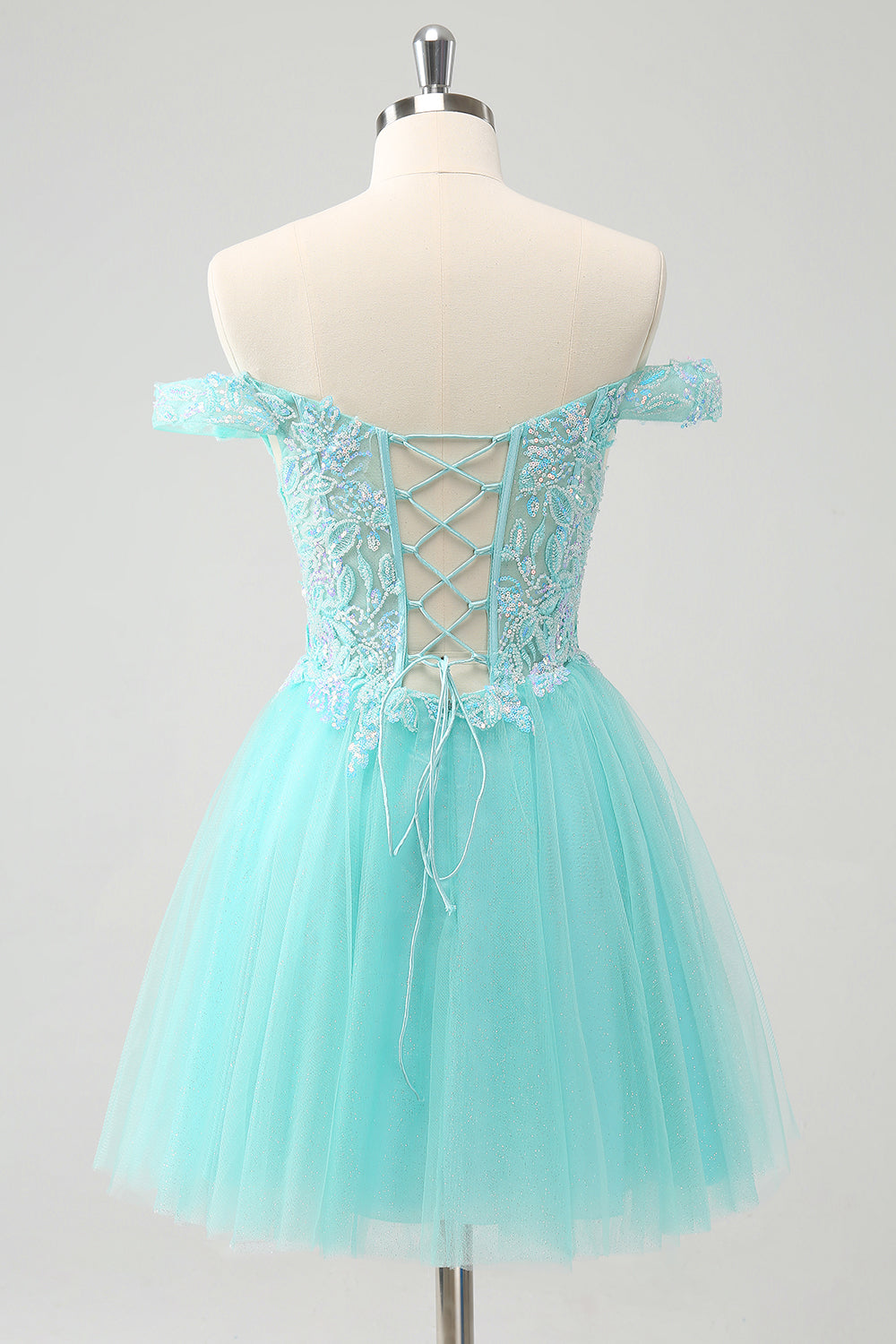 Luolandi A Line Off The Shoulder Tulle Homecoming Dress Lovely Party Dress Sweetheart Graduation Dress